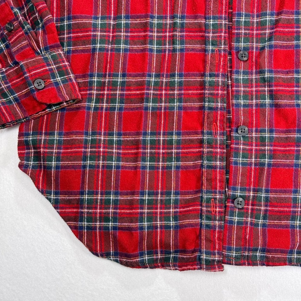 Abercrombie & Fitch Soft Collection Red Plaid Flannel Shirt Women XS Long Sleeve - Picture 12 of 16
